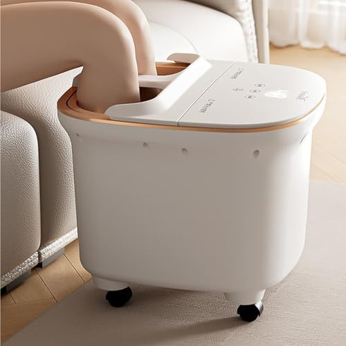OAKVYNE Spa Électrique, Bain de Pieds, Bain de Pieds à Bulles, avec Massage et Chauffage, 7 Rouleaux de Massage, Hydromasseur, pour Relaxation des Pieds Fatigués，pour Femmes et Hommes