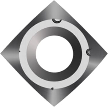 Grivon Plaquettes de Remplacement en carbure Lot de 3 Plaquettes carrées en carbure de 13 mm for Fraises d'angle à Angle négatif for Outils de Tournage et d'ébauche