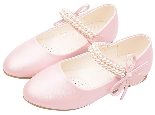 Mary Jane Ballerines plates pour fille - Ballerines plates - Chaussures de princesse - Chaussures de communion - Chaussures plates - Chaussures plates - Semelle antidérapante - Chaussures pour enfants