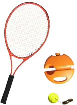 Tdoutop Allenatore di Tennis Individuale con Palla Rimbalzante E Corda per Allenamento Individuale, Dispositivo di Allenamento per Tennis per Parco, Giardino, Rosso
