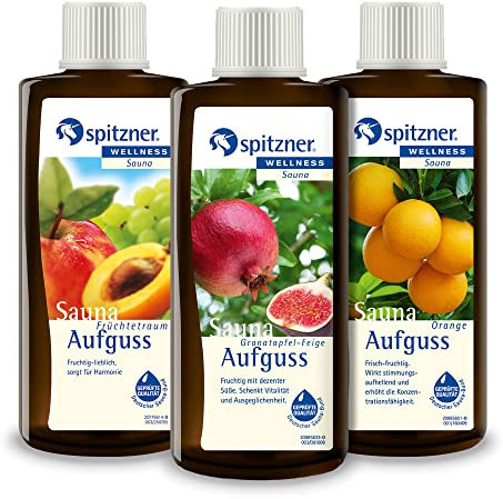 spitzner Juego de Ventaja de 3 esencias para saunas Paraíso de Frutas Granada Naranja 190 ml Cada una