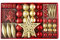 HEITMANN DECO Weihnachtsbaum-Schmuck - Gold/rot - 60-teilig - Set inkl. Baumspitze, Kugeln, Perlkette, Girlande und Sterne - Kunststoff, 47.5 x 29.7 x 6.5 cm