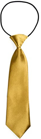 DonDon Corbata para niños con aire de seda y con elástico brillado 2-5 años - oro