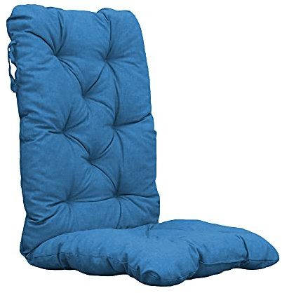 2er Set Auflagen Sitzkissen Sitzpolster Hochlehner, 120x50x8 cm hellblau