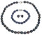 Treasure Bay Damen Perlenschmuck-Set - Elegantes 8-9 mm Reisform Süßwasserperlen Halskette Armband und Ohrringe Perlenset in Weiß, Schwarz, Grau, Rosa und Mehrfarbig, Silber, Perle