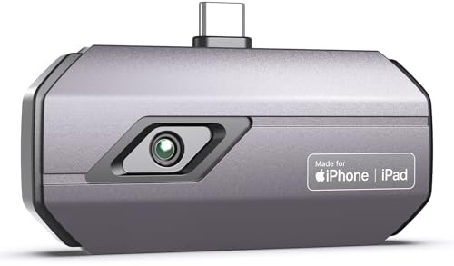 TOPDON TC002C Wärmebildkamera, 512 x 384 Pixel Superauflösung, 256 x 192 Pixel Infrarotauflösung, Wärmebildkamera für iPhone 17/16/15 und iPads mit USB-C-Anschluss