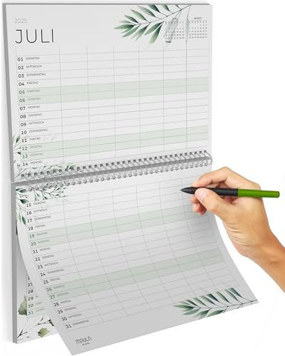 Familienplaner 2025 5 Spalten - Wandkalender 2025 Groß - Familienkalender 2025 5 Spalten - Kalender 2025 Familienplaner - Kalender 2025 Wandkalender - Jahreskalender 2025 WC004_Family_25_DE
