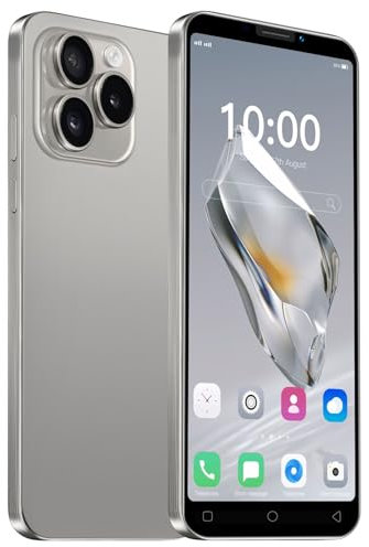 CatCalls i15Pro Dual SIM sbloccata Cellulare economico, display IPS da 5,0 pollici, 16 GB ROM/espandibile fino a 128 GB, Android 9.0, Dual Camera, Face ID, GPS,GSM/3G telefono cellulare (i15Pro-Grey)