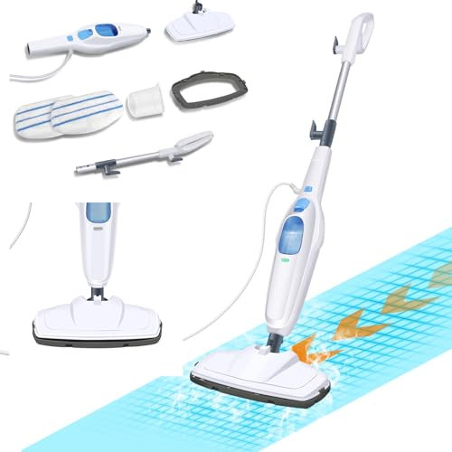 Steam Mop Steam Cleaner for Floor Cleaning, Electric Mop Floor Mop Wet Dry Dust Flat Cleaning Mop with 2 Washable Mop Pads&400 ML Tank,Floor Steamer Shark Steam Mop for Home,Hard Floor Cleaner