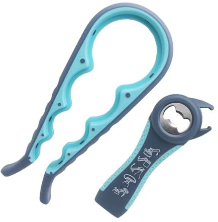 SGERUFZ 2 Pcs Multifonctionnel Ouvre Bocal Manuel Ouvre Boîte Manuel Ouvre-bouteilles 5en1 4en1 Convient Pour L'arthrite Les Personnes âgées Les Femmes Etc