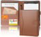 A5 Schreibmappe mit Klemmbrett,Portfolio Leder Organizer A5 Konferenzmappe Geschäftsmappe Persönlicher Notizblock,mit Kartenhalter,Stifthalter,Ablagefach,Magnetschnalle(Braun)