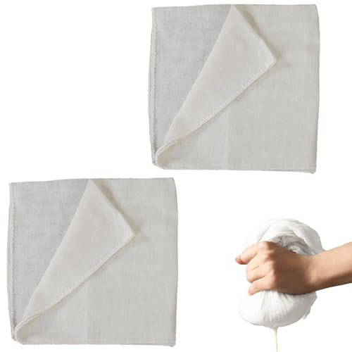 Niwieoi 2 PCS Cheese Cloths for Straining,Muslin Cloths for Cooking,Cheese Cloth,Cheesecloth,Muslin Cloths,Cheesecloth for Straining,Muslin Bags for Cooking,Cheese Making Kit(50X50cm)
