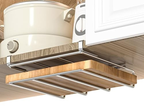 Corner Shelf Kitchen Chopping Board Holder Pan Chopping Board Holder Under Cabinet Chopping Board Stand Under Cabinet Multi-Purpose Chopping Board with Hooks Kitchen Utensil