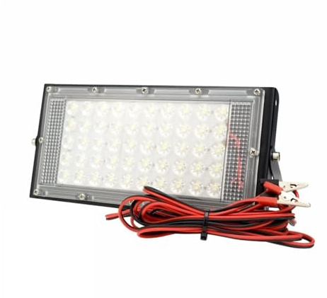 LED LED LED LED Luz de inundación al aire libre SpotlighTreflector LED LEDE SEGURIDAD PORTABLE CONECTO CON BATERÍA(Nero)