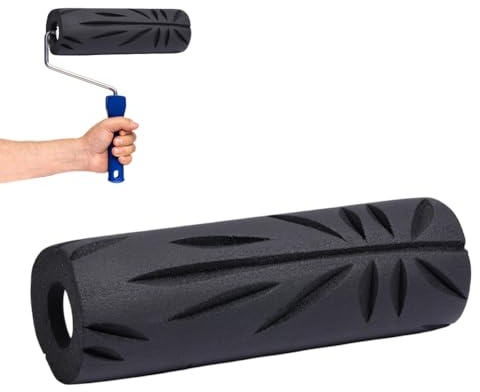 DELORIGIN Drywall Texture Roller Ceiling Special Textured Rollers 8.9inch Paint Roller Decorative Drywall Texturing Tool for Repair Home Renovation Painting Household Art(Raven's Foot)