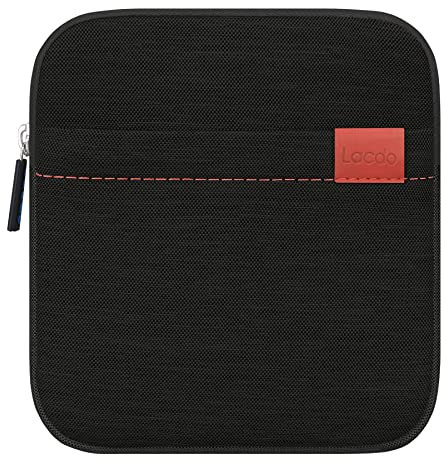 Lacdo Shockproof External CD DVD Hard Drive Sleeve Bag Pouch for Burner Player Writer Blu-Ray Apple USB SuperDrive, VersionTech/Asus/Dell/LG/HP Portable Protective Storage Carrying Case,Black
