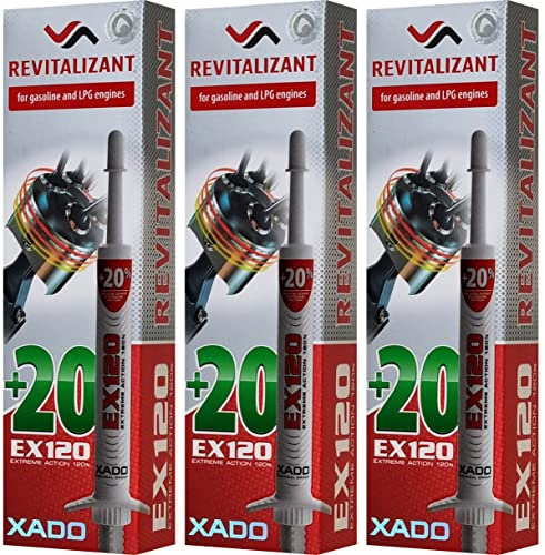 XADO EX120 Set de protección contra el desgaste del motor con aditivo Revitalizant (Gasolina y GLP, 3 unidades)