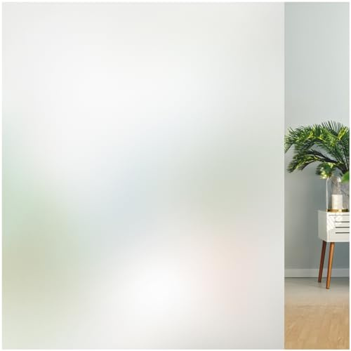 Lifetree Frosted Window Film Privacy Opaque Glass Film for Glass Windows Non-Adhesive Static Cling Frosting Film for Home and Office 90x300 cm