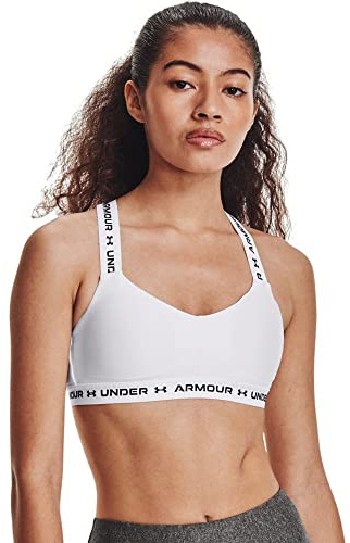 Under Armour Crossback Low Sport-BH Damen Weiss, S Damen