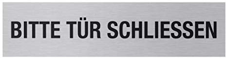 Metafranc 507000 - Cartel adhesivo de aluminio con aspecto moderno de acero inoxidable (parte trasera, letrero informativo, etiqueta comercial), 507060