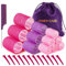 Hair Rollers Set 40 PCS, PandyCare Hair Rollers For Long & Short - No Heat, Hair-friendly, Natural Effect, Includes 18 Rollers (1.73+1.41+0.98 inch), 20 Clips,1 Rat Tail Comb 1 Storage Bag