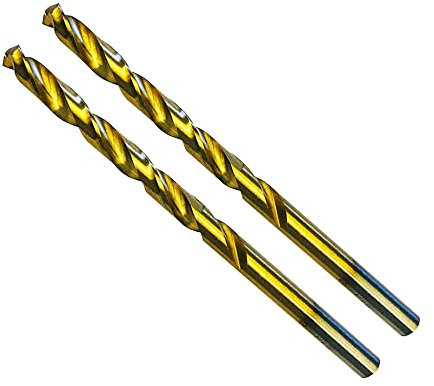 HSS-TiN Lot de 2 forets hélicoïdaux métalliques DIN 338 5,5 mm (titane nitruré pour métal et acier inoxydable, qualité professionnelle, longue durée de vie)