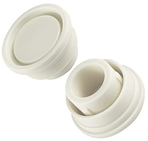 2 Pièces Bouchon en Caoutchouc de Piscine, Pare-Chocs d'Échelle de Piscine Blancs pour Piscine Creusée pour Protéger Les Marches de Remplacement de Fixation pour Échelle de Piscine.