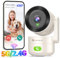 SYMYNELEC Indoor Camera with 2.4/5GHz WiFi: 2K 4MP Pet Dog Cameras with App - 360° Baby Monitor with AI Motion & Crying Detection, Auto Tracking, IR Night Vision, One-Touch Call, Works with Alexa