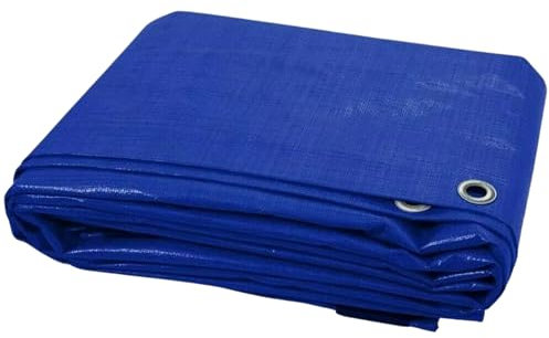 Abacus Range Blue Tarpaulin Sheet 1.2m x 1.8m (3.9ft x 5.9ft) - Heavy Duty Waterproof Tarp Cover - Weatherproof, UV Resistant, Outdoor Protection for Camping, Garden, Construction Reinforced Eyelets