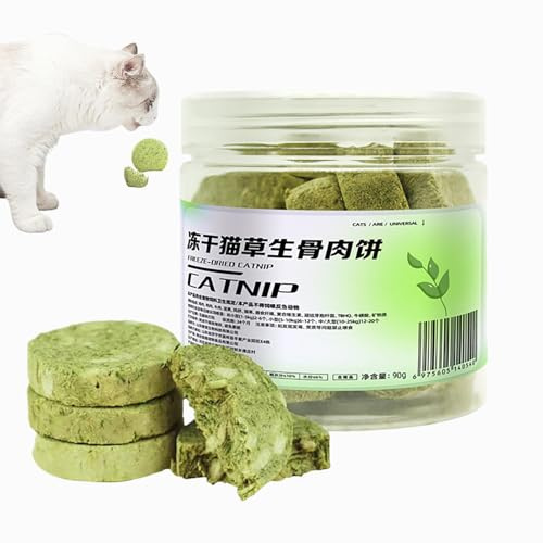 Galletas de Hierba para Gatos – Galletas secas para Masticar Galletas Aperitivos Juguetes para Entrenamiento de Gato – Palos de Hierba para Control de Bolas de, adecuados para Gatitos de Mascotas