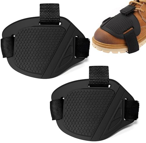 Toaluea 2 Pezzi Protezione Scarpe Moto Universale, Copriscarpe Moto Antiscivolo, Proteggi Salvascarpa Motociclo Macchie Regolabile Dal 36 al 48, Leva Del Cambio Accessori Protezione e Stile