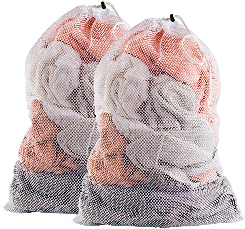 Handy Laundry Mesh XL Laundry Bag 24x36 2-Pack, Heavy Duty, White