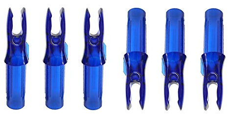 SHARROW 50pcs Pfeilnocke Pfeil Nocken Arrow Nocks Kunststoffnocke für ID 6.2mm Pfeilwelle Carbonpfeil End Zubehör (Blau)