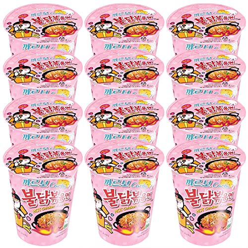 WaNaHong Samyang Hot Chicken Flavour Carbonara Ramen Cup (Pack of 12 Cup)