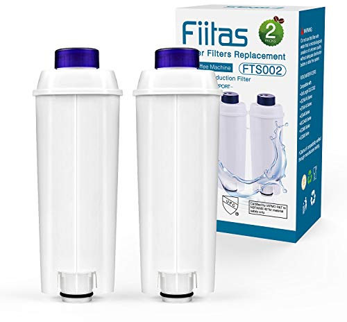 Fiitas Wasserfilter für Delonghi Dinamica Magnifica s ECAM Kaffeevollautomat DLSC002 De longhi Filterkartuschen Kompatibel mit ESAM, ETAM Series (2 Packs) FTS002