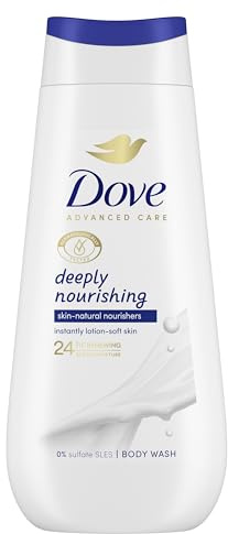 Dove Advanced Care Deeply Nourishing Body Wash body cleanser with skin-natural nutrients for instantly lotion-soft skin 225 ml