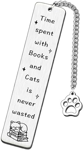 SDOFY Cat Bookmark for Women Men Cute Bookmarks for Book Lovers Cat Bookmarks Gifts for Cat Lovers Cat Dad Cat Mum Girls Boy