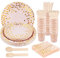 Anstore 200 Stück Rosa Gold Pappteller Besteck Set, Wiederverwendbar ​Papier Geschirr Set mit Gabeln, Messer, Löffel, Teller, Becher, 25 Gäste Partygeschirr Set für Geburtstag, Hochzeiten, Jubiläums