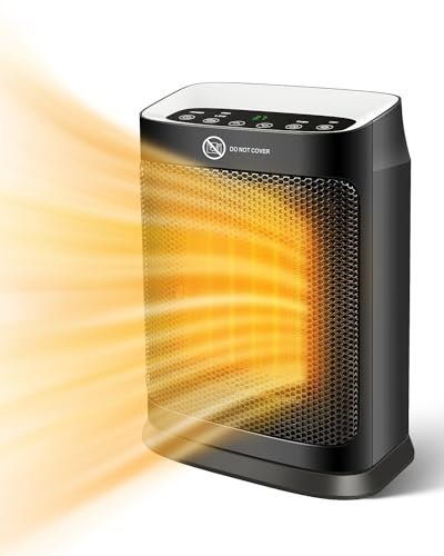 Maxesla Stufetta Elettrica Basso Consumo, 1500W Termoventilatore Ceramica, 2 Modalità di Temperatura, Protezione il Surriscaldamento e Ribaltamento, per Camere o Bagno, Regalo per Famiglia