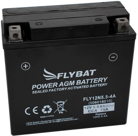 Batterie FlyBat FLY12N5.5-4A / 12N5.5-4A AGM geschlossen