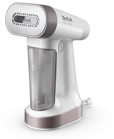Tefal Pure Force 2-in-1 Dampfbürste, vertikal Dampfen, horizontal Bügeln, 12 Min. ununterbrochenen Dampf, 4 Stufen, Boost-Funktion, beseitigt 99,99 Prozent der Bakterien, 25 Sek. Aufheizzeit, DT8720E0