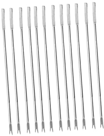 FUNNETOYU 12piezas Herramientas De Mariscos De Acero Inoxidable Tenedores Multifuncionales para Cangrejo y Langosta Cubiertos Reutilizables para Cocina y Mariscos