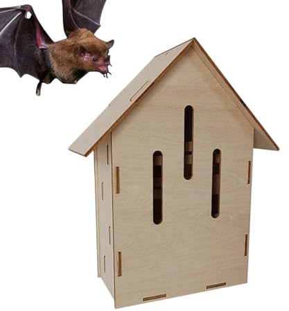 Casa de murciélagos para el jardín – hábitat animal de madera – Caja para murciélagos para el jardín trasero – para propietarios de viviendas amantes de la naturaleza, agricultores, jardín, patio