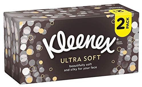 Kleenex Ultra Soft Facial Tissues - Pack of 2 Boxes - Our Softest Tissue - Supremely Soft And Silky Designed With Luxury In Mind