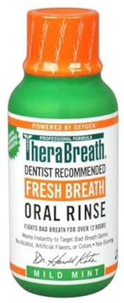 TheraBreath, enjuague bucal con aliento fresco, sabor suave a menta, 3 fl oz (88.7 ml)