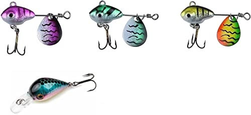 Barsch Mini-Spinner Set, Forelle Jig-Kopf-Spinner Wobbler Behr & Jenzi + gratis Petri Heil! Aufkleber