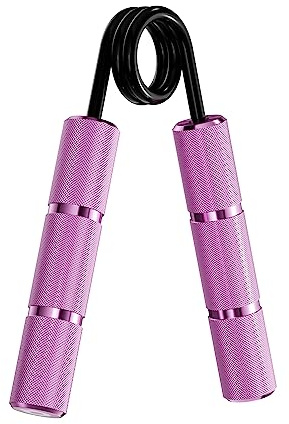 Power Gripper Metal-serien - professionell kvalitet - 7 olika nivåer att välja mellan (50lbs - 350lbs) för träning av grepp, handled och arm (50lbs (Rosa))