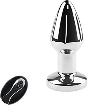 YcsLust Metall Anal Vibrator,Edelstahl Analplug Vibrator mit mehreren Vibrationsmodi,Prostatamassagegerät mit Fernbedienung Sexspielzeug Analplug Vibrator für Paar Frauen Männer（A)