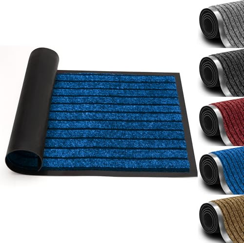 Imperial Rooms Navy Door Mat Non Slip – Rubber mat 40x60cm Machine Washable Door Matts indoor Dirt Trapper Super Absorbent Door Mats Outdoor