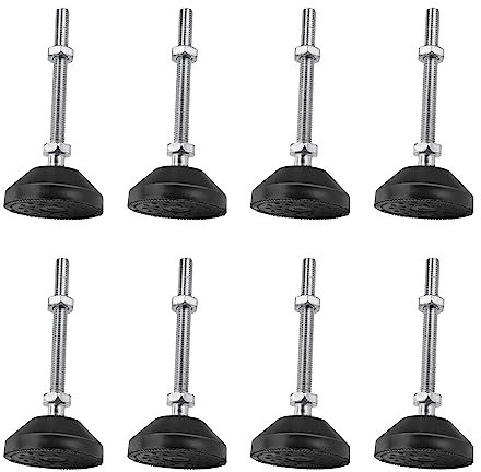 PARFCO Möbelfüße Verstellbar, 8 Stück Stellfuß M8 x 90MM, rutschfeste Höhenverstellbare Füße, Verstellbare Füße für Wohnmöbel, Fitnessgeräte, Mechanische Geräte